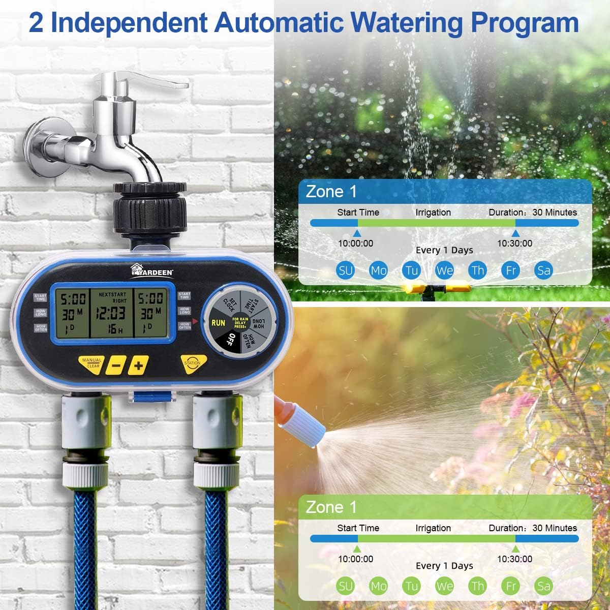 Water Timer Electronic Hose Sprinkler Garden Irrigation Controller