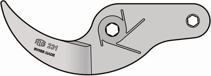 2/4 Anvil Blade with Rivets, Silver, 35x15x5 cm - 40943