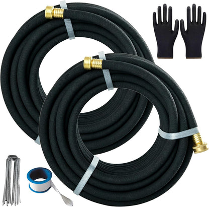1/2"Soaker Hose KIT, 10ft 3Pack Garden Drip Hoses Brass Couplings