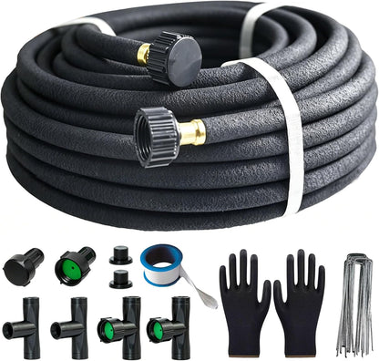 1/2"Soaker Hose KIT, 10ft 3Pack Garden Drip Hoses Brass Couplings