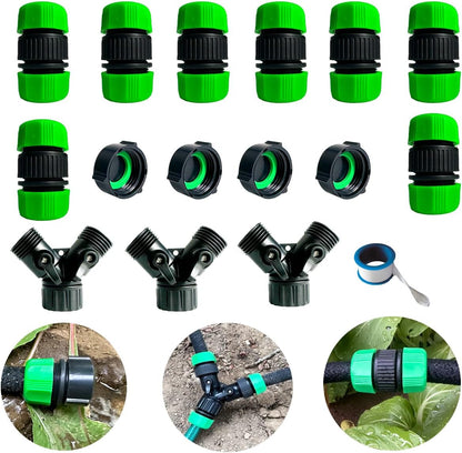 1/2"Soaker Hose KIT, 10ft 3Pack Garden Drip Hoses Brass Couplings