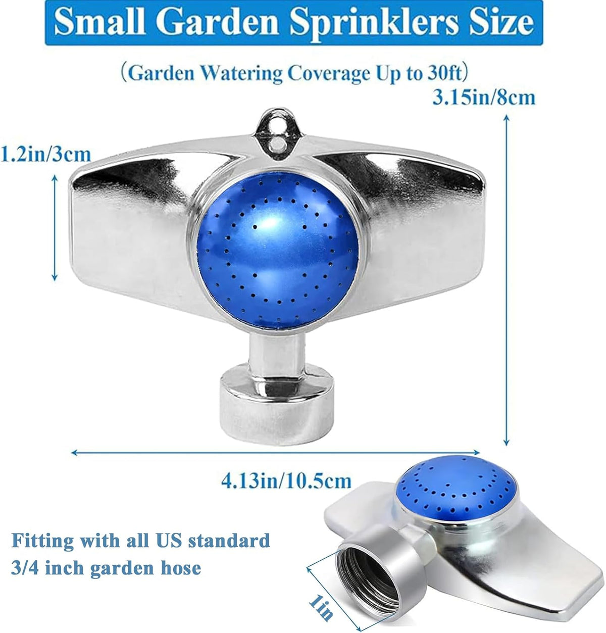 360 Degree Metal Spot Sprinkler,Small Sprinkler Garden for Small Areas