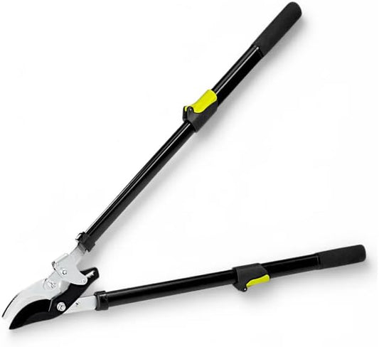 Long Reach 24 to 33 in. Ratcheting Bypass Lopper, 1.75" Cut, Steel Blade
