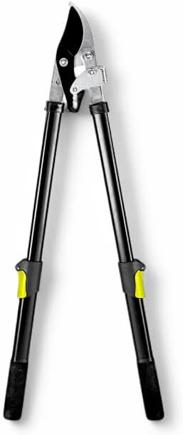 Long Reach 24 to 33 in. Ratcheting Bypass Lopper, 1.75" Cut, Steel Blade