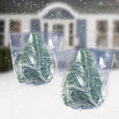 6 Pcs Winter Plant Cover Freeze Protection - 39" x 39" Plastic Plant Frost Bags with Drawstring, Transparent Waterproof Plant Shelter Coverings for Outdoors Garden Plants Shrubs Sapling Bushes