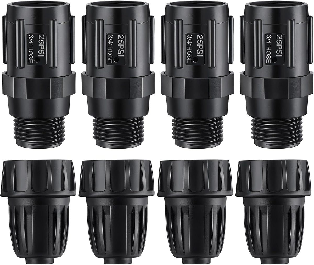 8 Pcs 25 PSI Drip Irrigation Pressure Regulator Adapter Kit