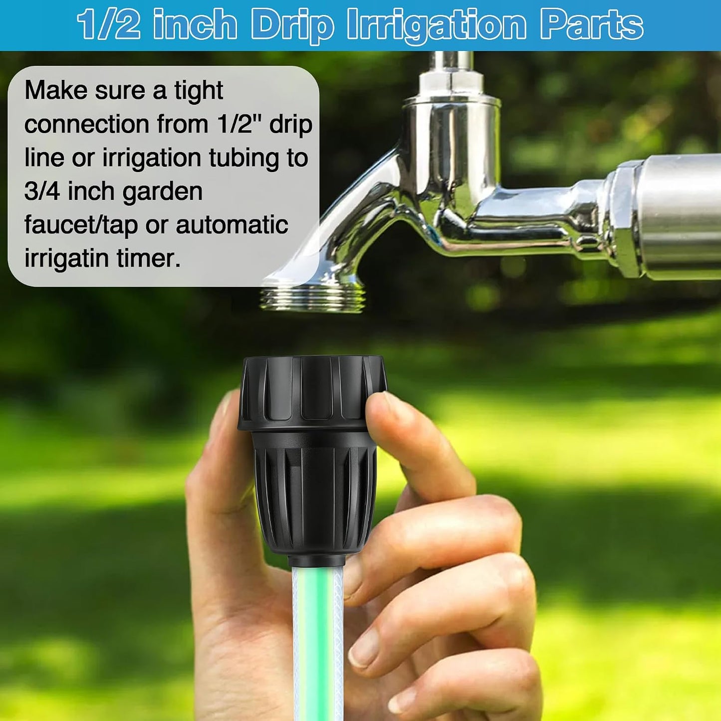 8 Pcs 25 PSI Drip Irrigation Pressure Regulator Adapter Kit