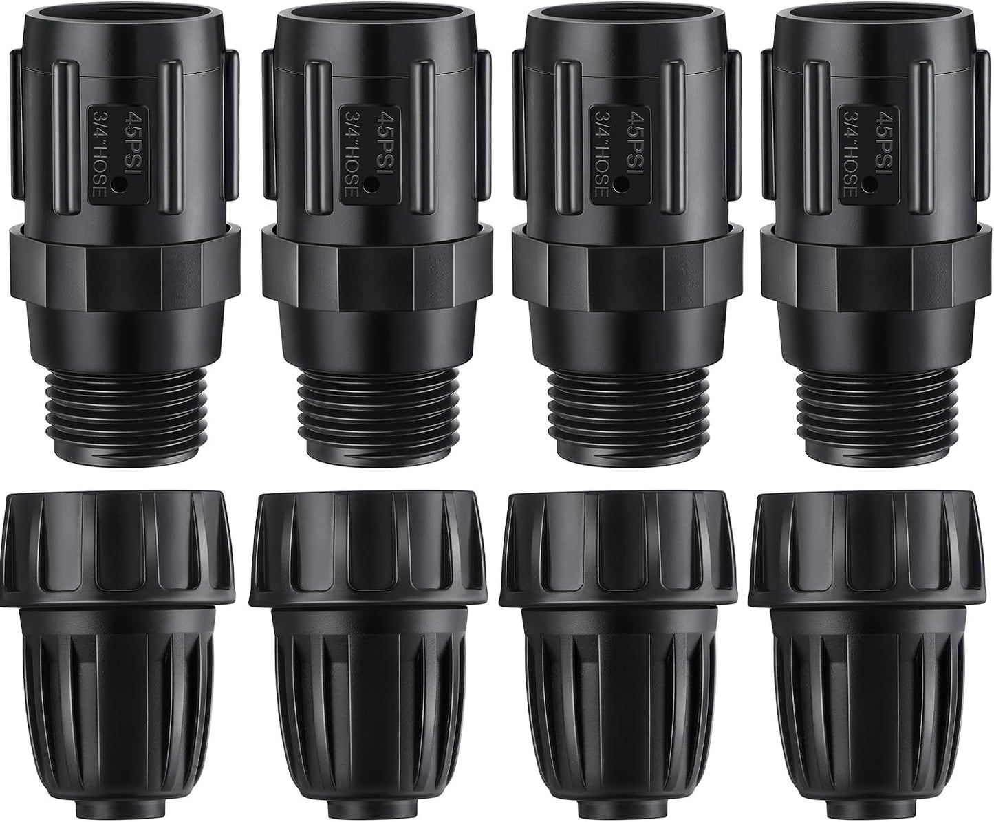 8 Pcs 25 PSI Drip Irrigation Pressure Regulator Adapter Kit