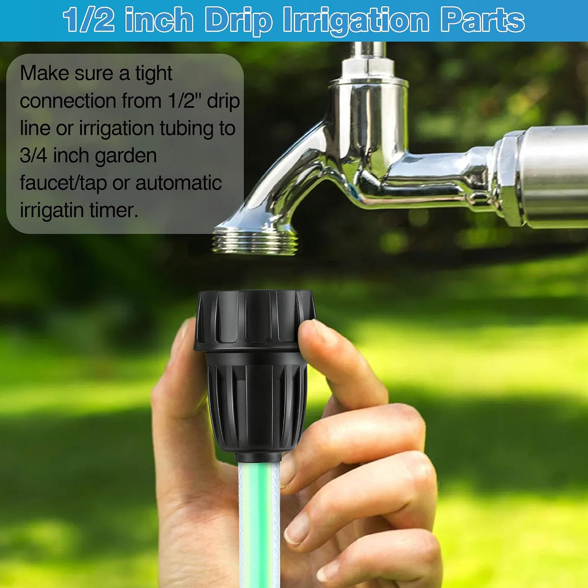 8 Pcs 25 PSI Drip Irrigation Pressure Regulator Adapter Kit