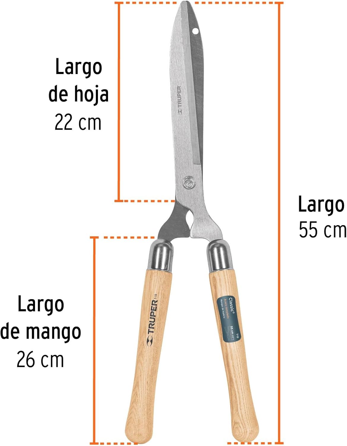 T-19 7 1/2" Wood Handle "Classic" Hedge Shears