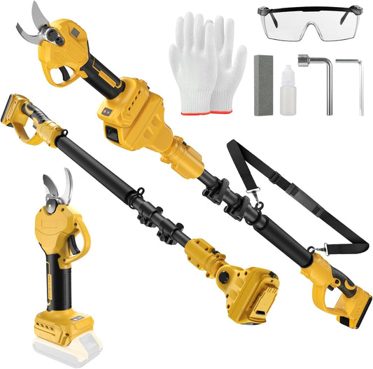 2 IN 1 Electric Pruning Shears with Pole for Dewalt 20V Max Battery