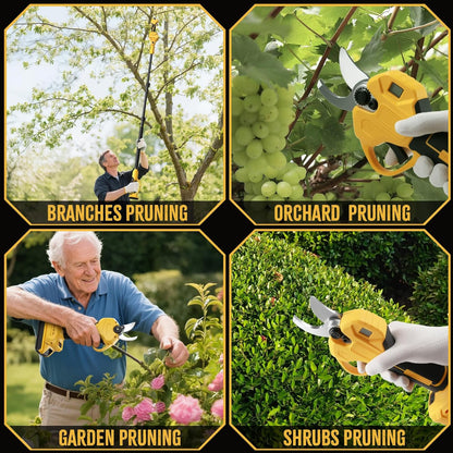 2 IN 1 Electric Pruning Shears with Pole for Dewalt 20V Max Battery