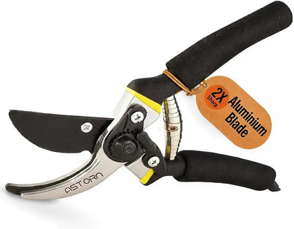 8 Inch Bypass Pruning Shears for Gardening, Heavy Duty Ultra Sharp Garden Shears with Ergonomic Non-Slip Grip, Precision-Crafted Hand Pruners for Roses, Branches, Flowers and Trimming