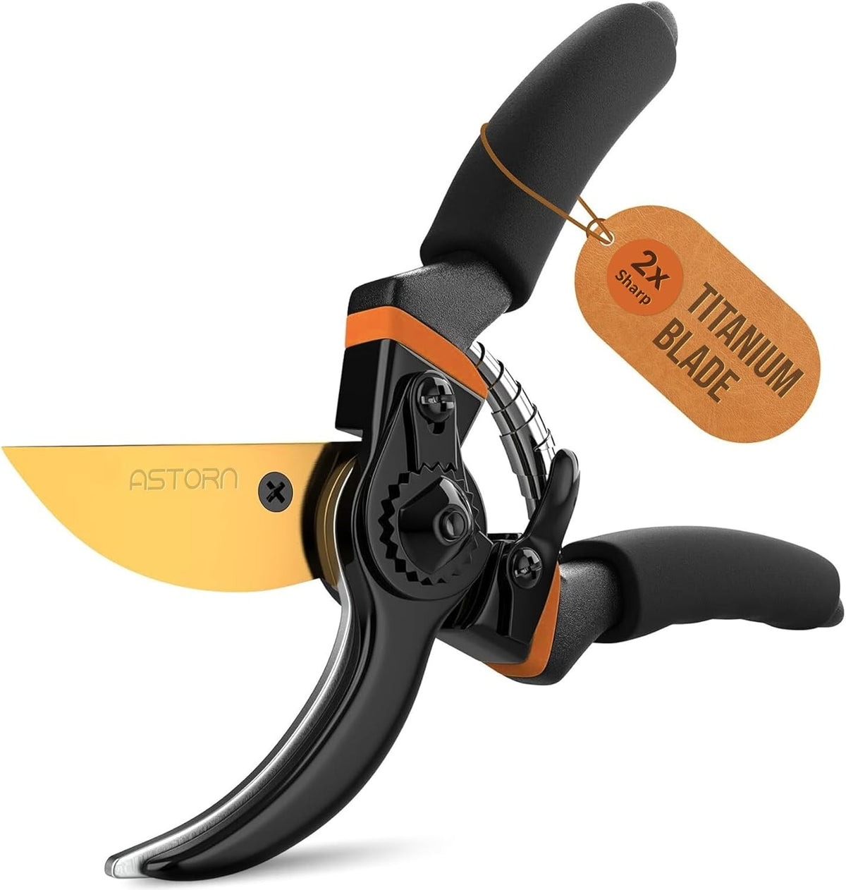 8 Inch Bypass Pruning Shears for Gardening, Heavy Duty Ultra Sharp Garden Shears with Ergonomic Non-Slip Grip, Precision-Crafted Hand Pruners for Roses, Branches, Flowers and Trimming