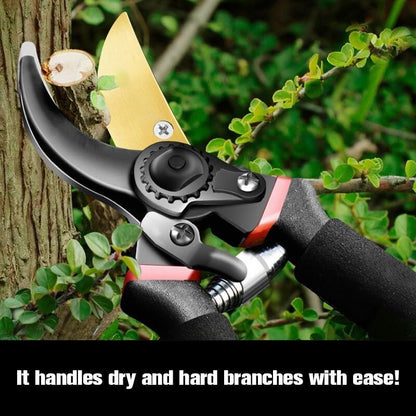8 Inch Bypass Pruning Shears for Gardening, Heavy Duty Ultra Sharp Garden Shears with Ergonomic Non-Slip Grip, Precision-Crafted Hand Pruners for Roses, Branches, Flowers and Trimming