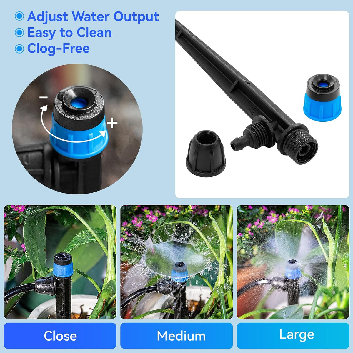 25pcs 1/4" Drip Irrigation Emitters for Garden Drip Irrigation System