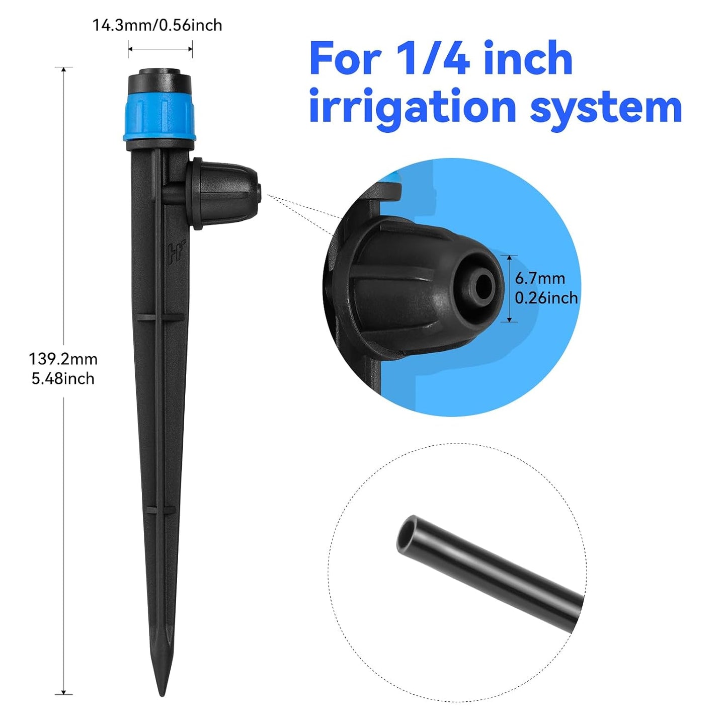 25pcs 1/4" Drip Irrigation Emitters for Garden Drip Irrigation System
