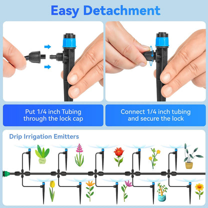 25pcs 1/4" Drip Irrigation Emitters for Garden Drip Irrigation System