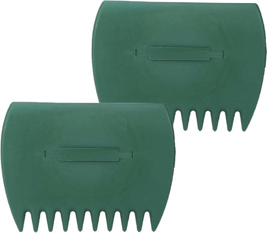 Leaves Grabber, 2pcs Handheld Hazelnut Leaf Scoop, Fast Lawn Remove Fallen Collection Garden and Yard Leaf Scoops Hand Rakes Used to Pick Up Leaves, Grass Clippings, Trash(Green)
