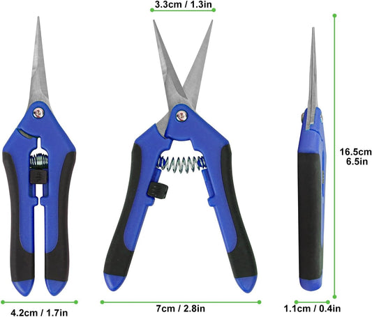 20 Pack 6.5 Inch Garden Pruning Scissors, Hand Pruner with Stainless Steel Blades, Sharp Point Gardening Shears Cutter, Gardening Pruning Shear, Supplies & Accessories(Blue)