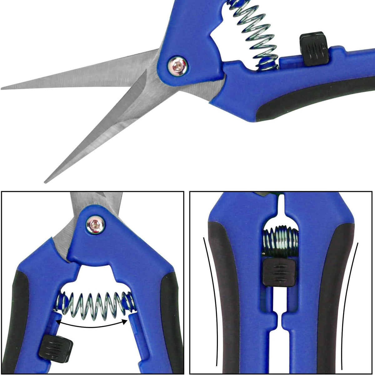 20 Pack 6.5 Inch Garden Pruning Scissors, Hand Pruner with Stainless Steel Blades, Sharp Point Gardening Shears Cutter, Gardening Pruning Shear, Supplies & Accessories(Blue)