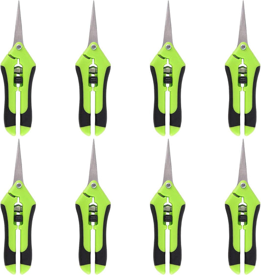 8 PCS 6.5 Inch Gardening Shears, Straight Pruning Trimming Scissors