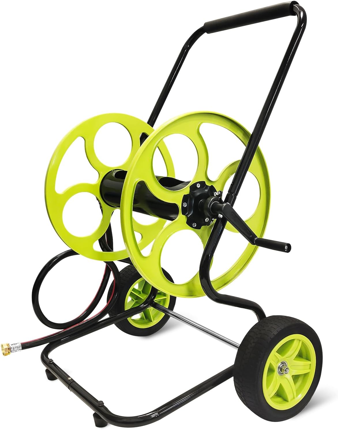 Garden Hose Reel Cart 400FT, Heavy Duty 10" Wheels for 5/8" Hose