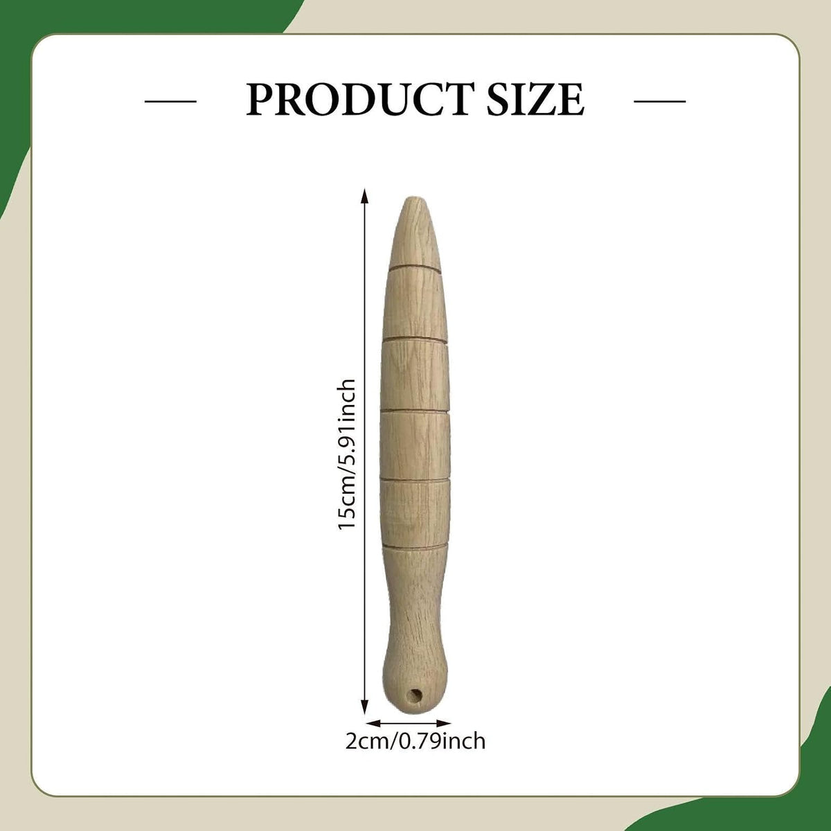 Wooden Seed Dibber with Measurement Handheld Save Time Ergonomic Round Handle Quick Efficient Seed Planter Tool Tapered Gauge
