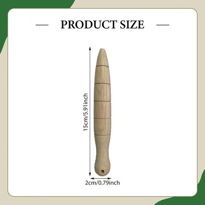 Wooden Seed Dibber with Measurement Handheld Save Time Ergonomic Round Handle Quick Efficient Seed Planter Tool Tapered Gauge