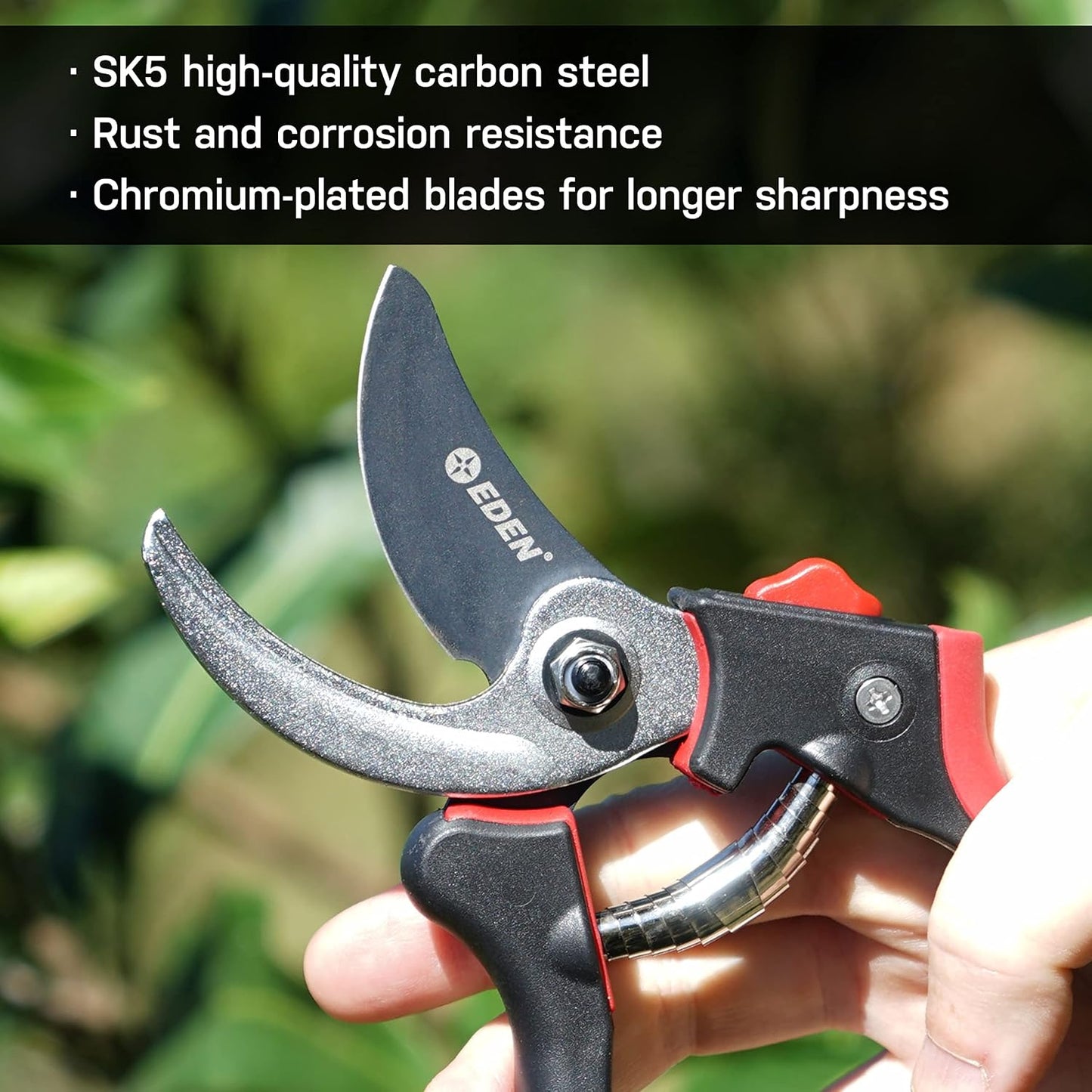 39000 Heavy Duty Adjustable Anvil Pruning Shears for Gardening, Hand Pruners, Stem Cutter, Branch Trimmer, Garden Clippers