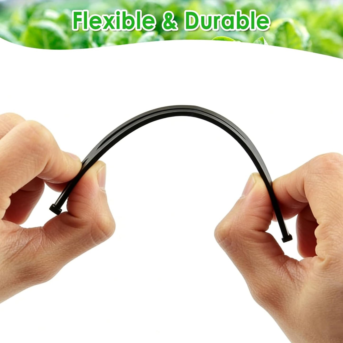 100 Pieces Drip Irrigation Support Stakes for 1/4 Inch Tubing, Plastic 1/4'' Drip Tube Holder Stakes for Irrigation Hose Emitter Support Garden Greenhouse Drip Supplies, 5.6-Inch Long