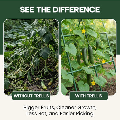50x50 Cucumber Trellis for Raised Bed- A Frame Vegetable Garden Trellis