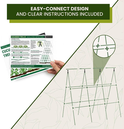 50x50 Cucumber Trellis for Raised Bed- A Frame Vegetable Garden Trellis