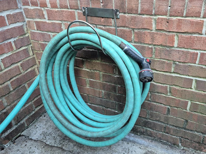 Norsk Designs Heavy Duty Stainless Steel Wall Mount Hose/Utility Hanger, 8x8 Inch with 7 Inch Standoff, 8mm Diameter 304 Grade Steel, Garden and Air Hose Storage