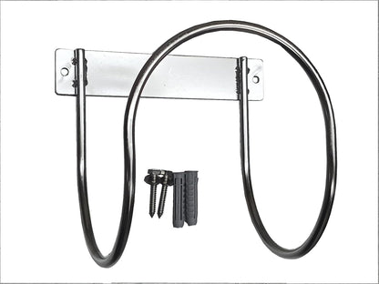 Norsk Designs Heavy Duty Stainless Steel Wall Mount Hose/Utility Hanger, 8x8 Inch with 7 Inch Standoff, 8mm Diameter 304 Grade Steel, Garden and Air Hose Storage