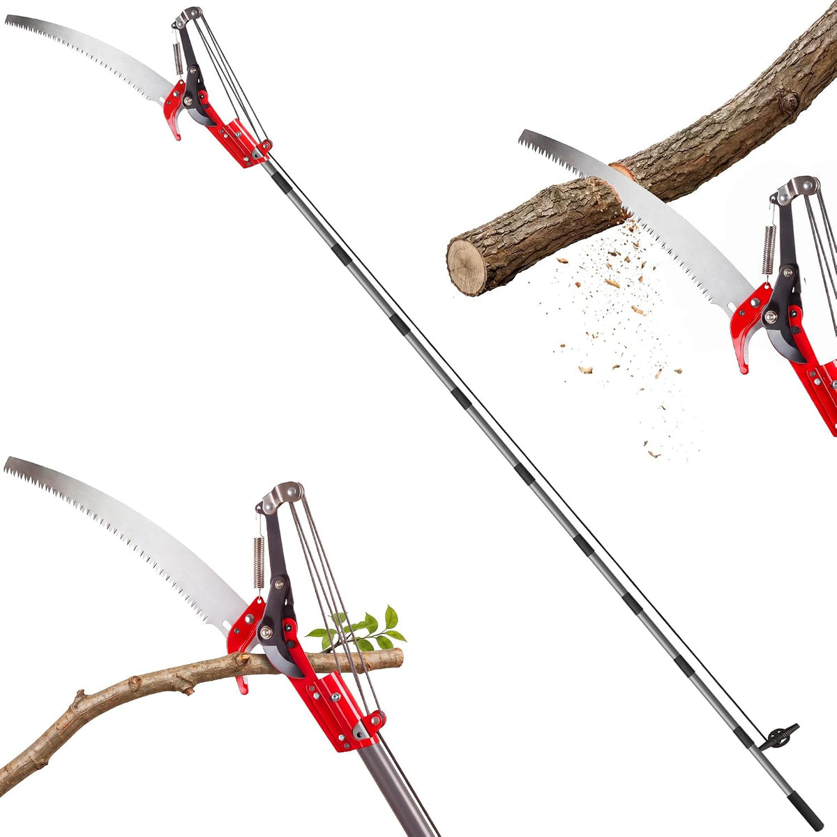 Suchtale Pole Saw for Tree Trimming, 2-in-1 Manual Tree Pruner with Saw