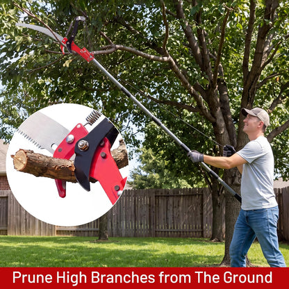 Suchtale Pole Saw for Tree Trimming, 2-in-1 Manual Tree Pruner with Saw