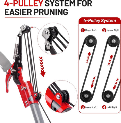 Suchtale Pole Saw for Tree Trimming, 2-in-1 Manual Tree Pruner with Saw