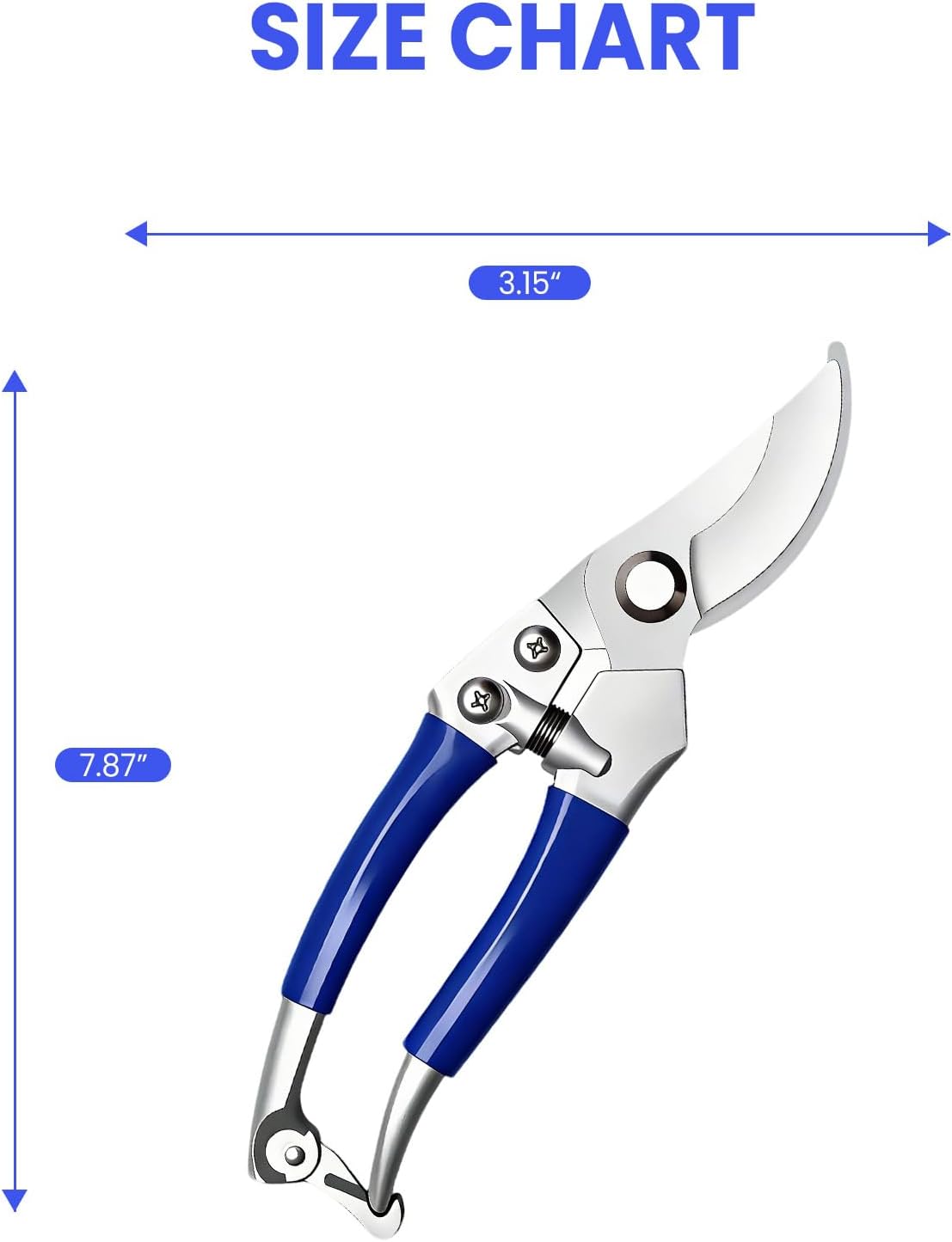 2 Pack Pruning Shears for Gardening, Trimming Scissors Set Garden Shears Branch Cutter Garden Bypass Lopper and Tree Trimmer Tree Pruner Garden Shears for Gardening