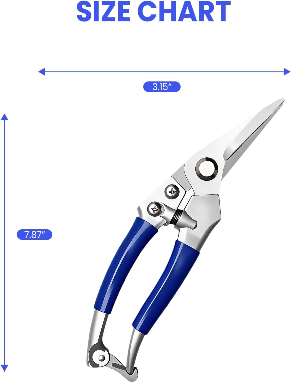 2 Pack Pruning Shears for Gardening, Trimming Scissors Set Garden Shears Branch Cutter Garden Bypass Lopper and Tree Trimmer Tree Pruner Garden Shears for Gardening