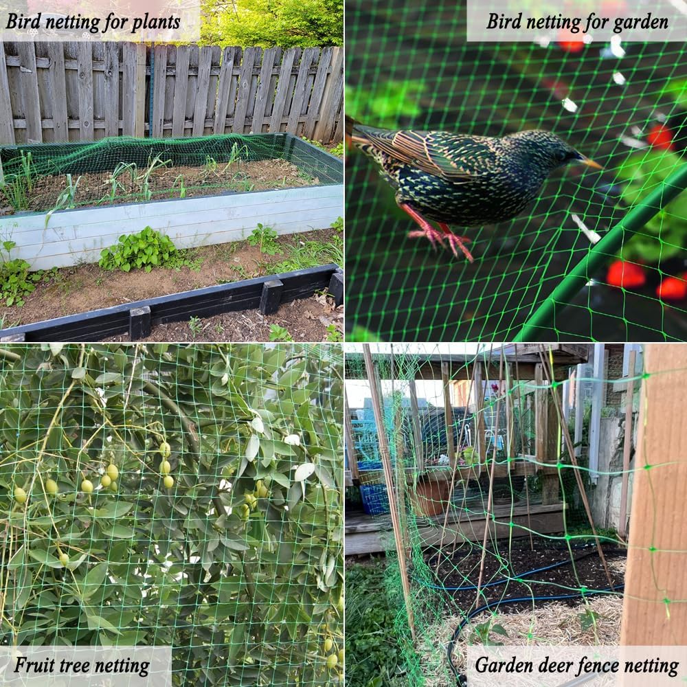 Bird Netting for Garden Protection, 7X100 FT Deer Fence Netting