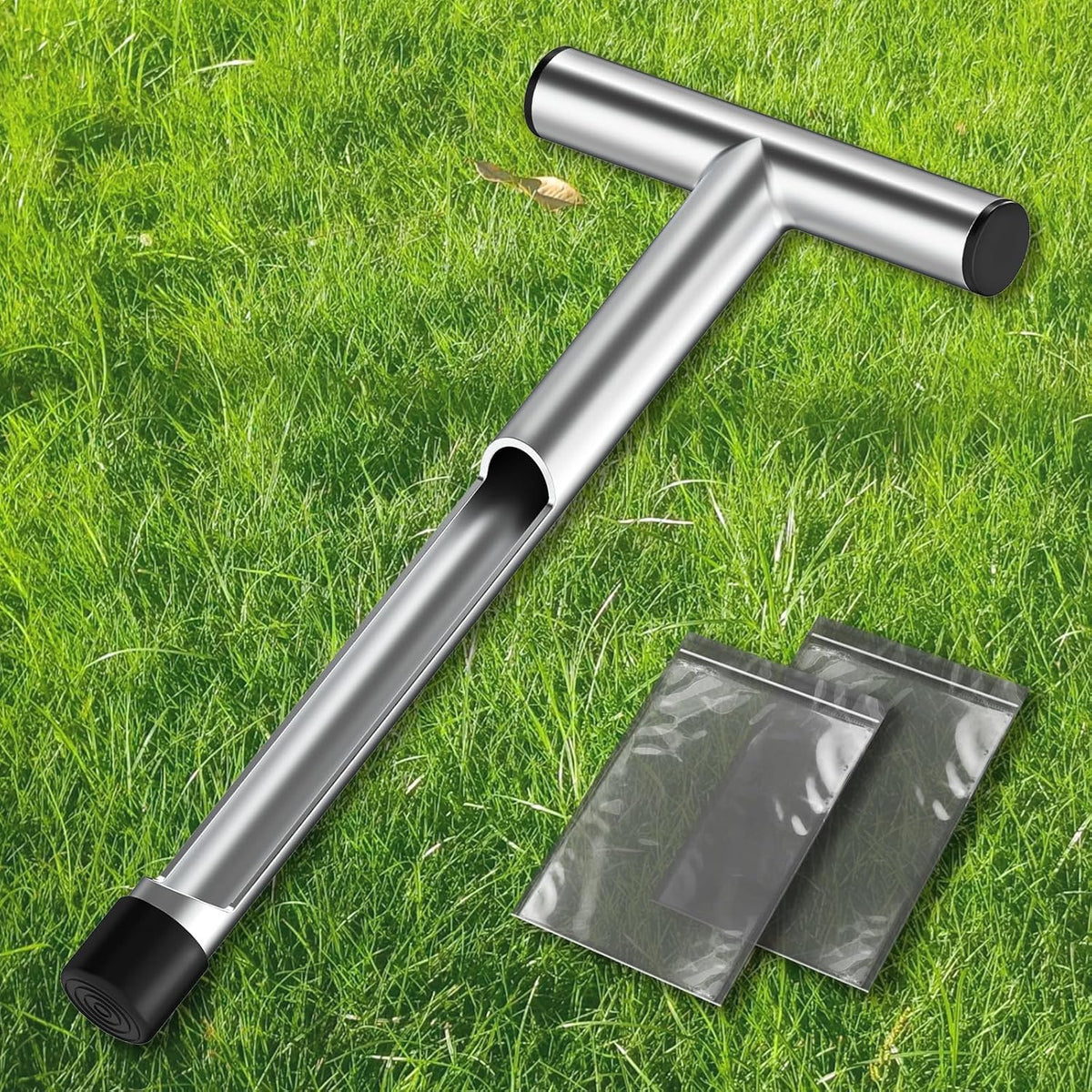 12 Inch Stainless Steel Soil Sampler Probe T-Style Handle