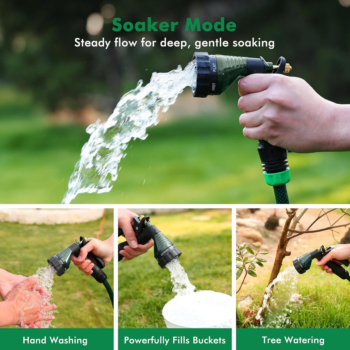 Garden Hose Nozzle Heavy Duty, Hose Spray Nozzle for Garden Hose