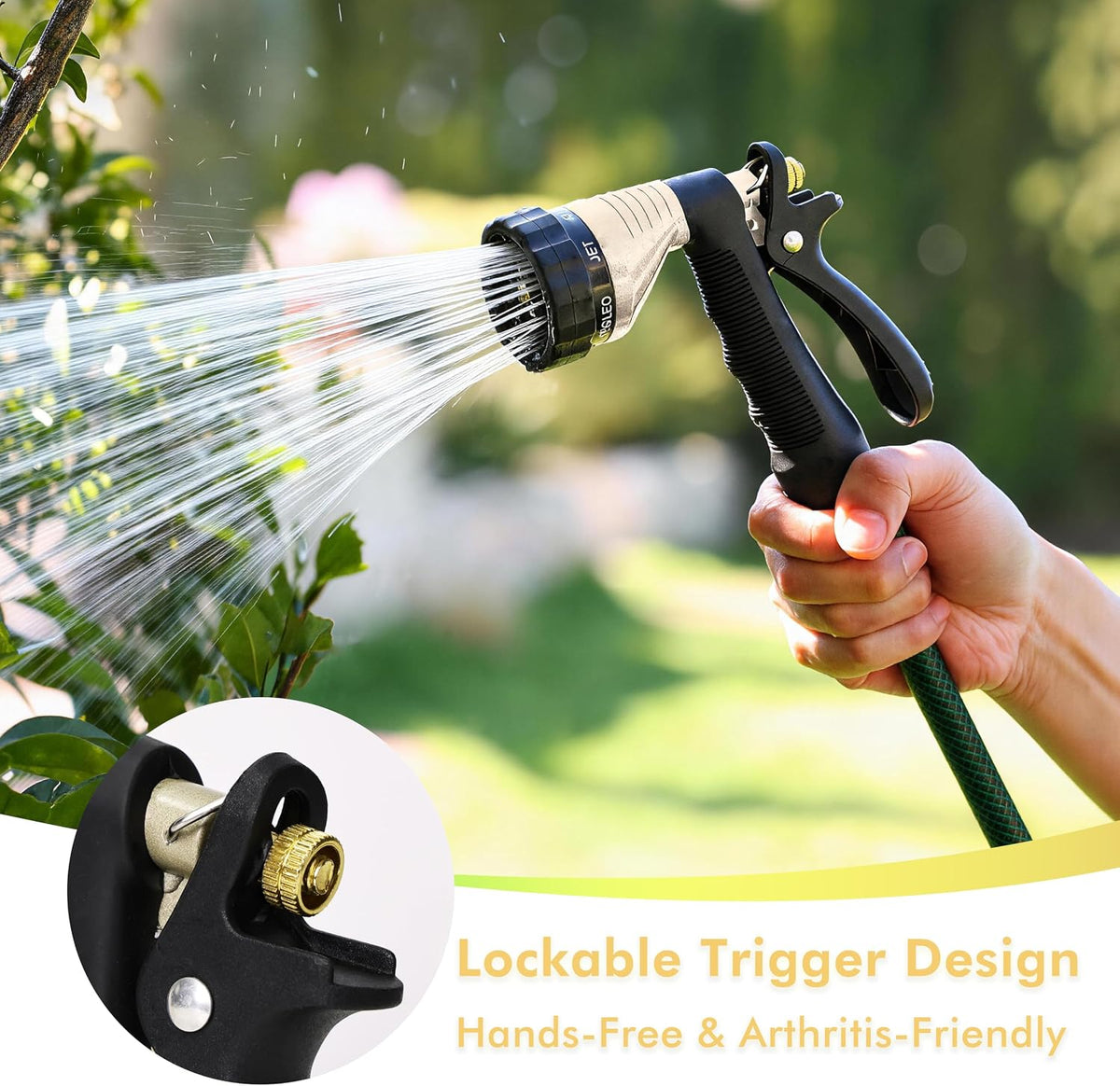 Garden Hose Nozzle Heavy Duty, Hose Spray Nozzle for Garden Hose