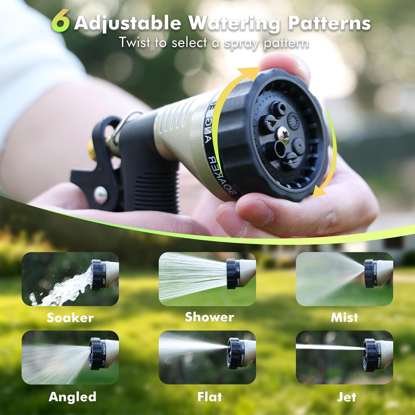 Garden Hose Nozzle Heavy Duty, Hose Spray Nozzle for Garden Hose
