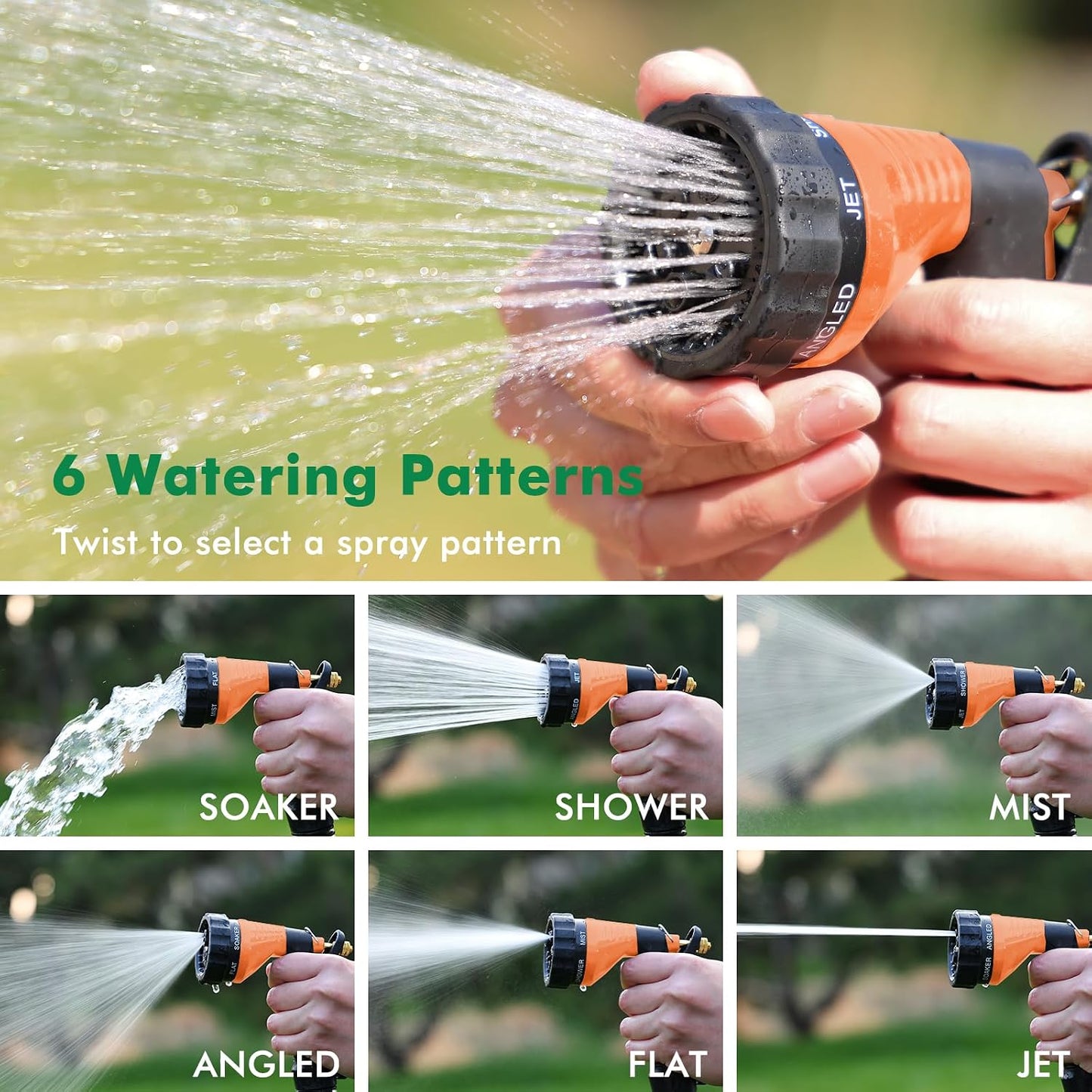 Garden Hose Nozzle Heavy Duty, Hose Spray Nozzle for Garden Hose