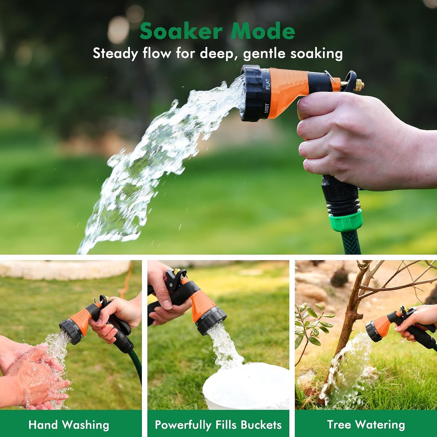 Garden Hose Nozzle Heavy Duty, Hose Spray Nozzle for Garden Hose