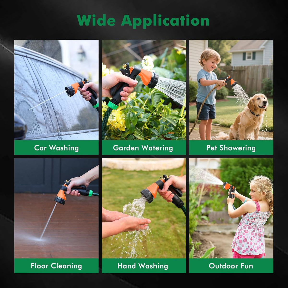 Garden Hose Nozzle Heavy Duty, Hose Spray Nozzle for Garden Hose