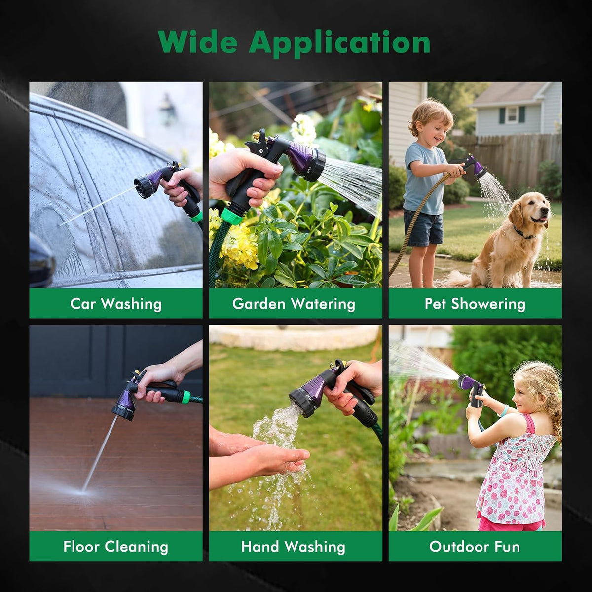 Garden Hose Nozzle Heavy Duty, Hose Spray Nozzle for Garden Hose