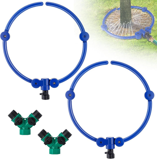2 Pcs 11.8" 360° Ring Tree Water Sprinklers for Even Root Irrigation